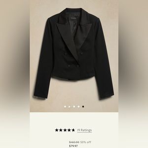 Cropped Tuxedo Blazer from Banana Republic